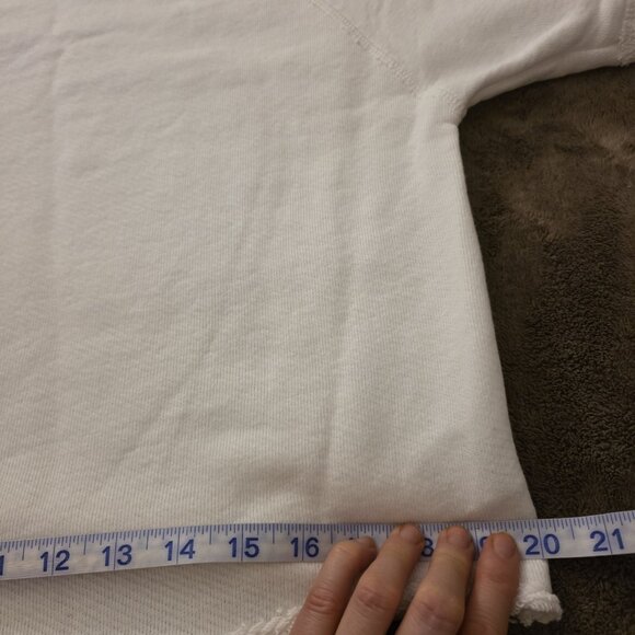 AG Adriano Goldschmied White Short Sleeve Sweatshirt Top Small Made USA - Picture 9 of 11